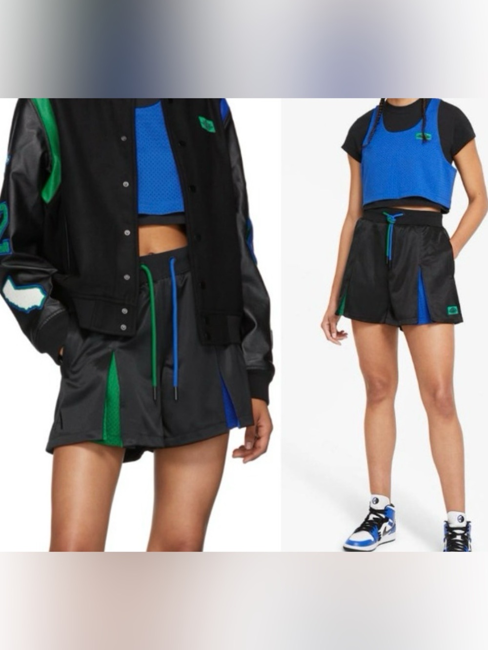 Jordan x Aleali May Pleated Shorts Size Small